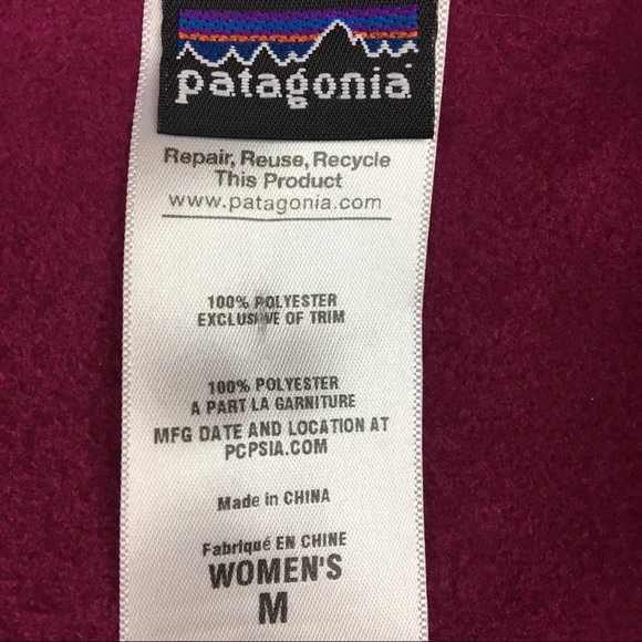 Patagonia fleece vest. Medium. Burgundy. - Picture 3 of 5
